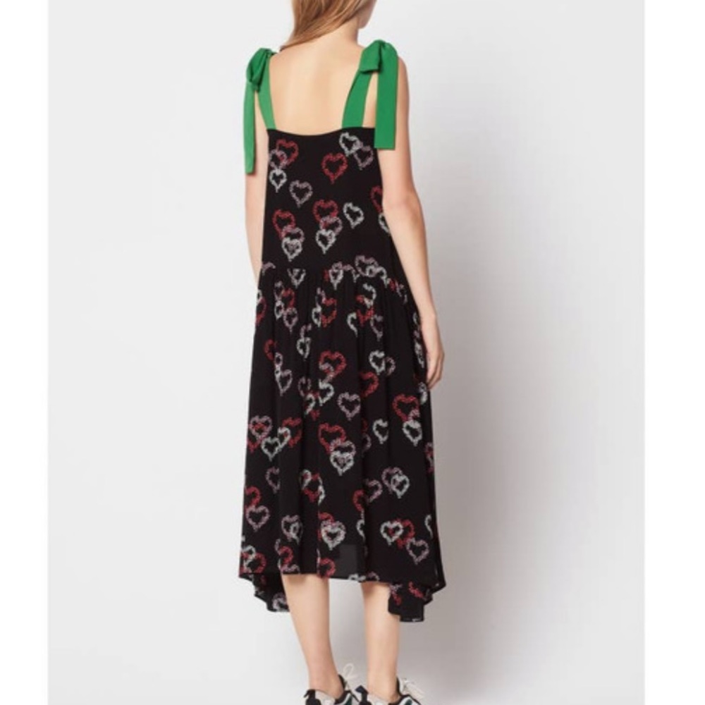 Sandro Delicat Heart Motif Midi Dress - Picture 3 of 11